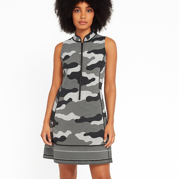 Dior 2020 camo print gray dress size 6 - Picture 1 of 7